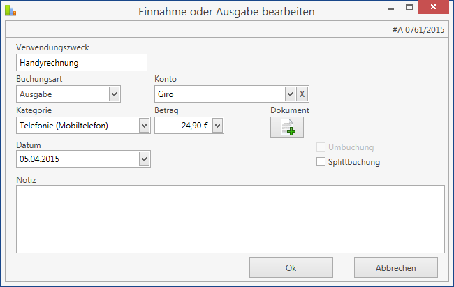 IHRE BUCHUNG BEARBEITEN intelligence overview