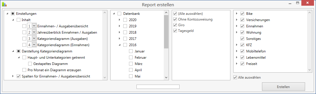 Eigene Finanzberichte mit nur wenigen Klicks erstellt