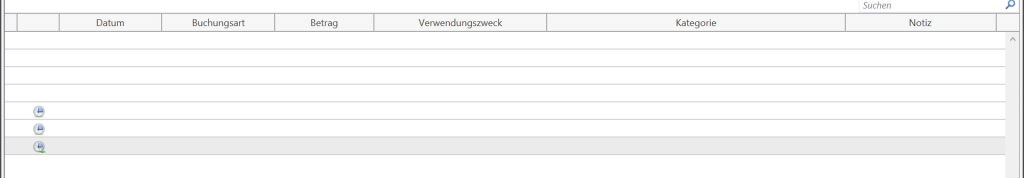 Trotz eingetragener Buchungen blieb die Buchungsübersicht leer.